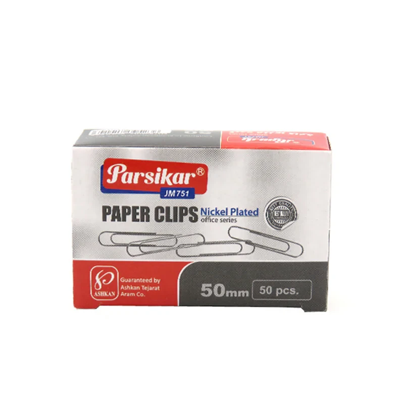گیره کاغذ پارسیکار مدل JM751-50MM بسته 50 عددی