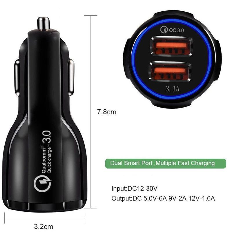 شارژر فندکی 35 وات مدل QC 3 به همراه کابل USB-C