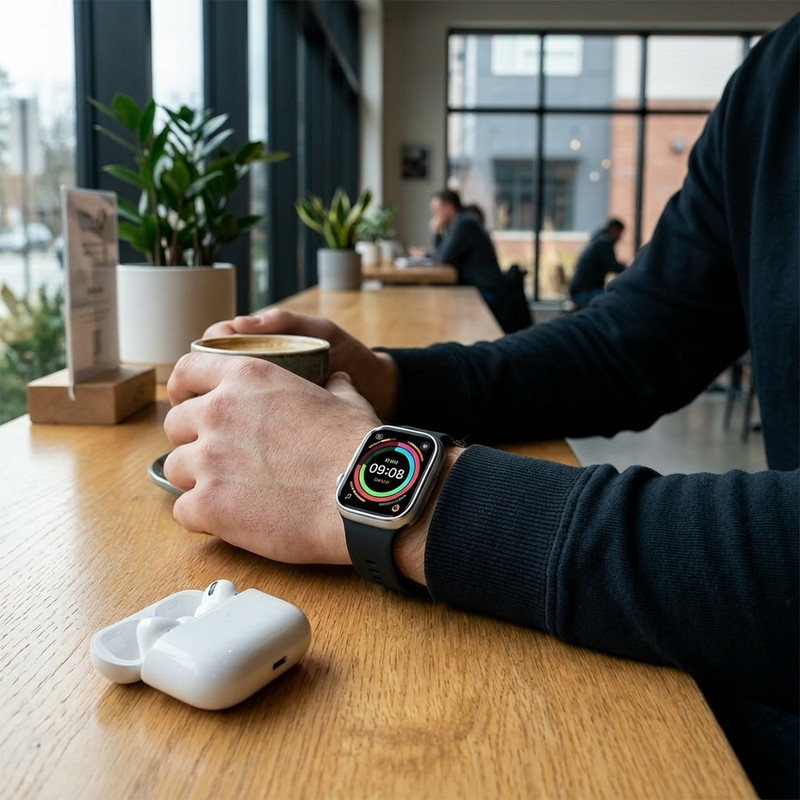 ساعت هوشمند ورنا مدل W45 Max with Airpod pro به همراه هدفون بلوتوثی
