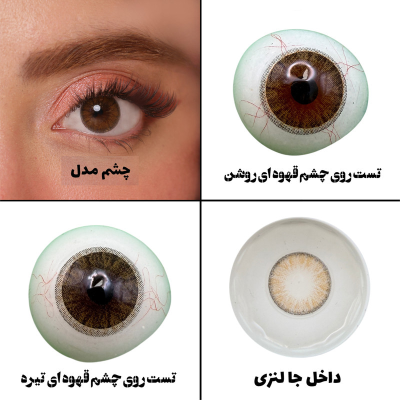 لنز چشم هرا گریس تمیم کانتکت لنز کد 15  رنگ قهوه ای طبیعی دوردار