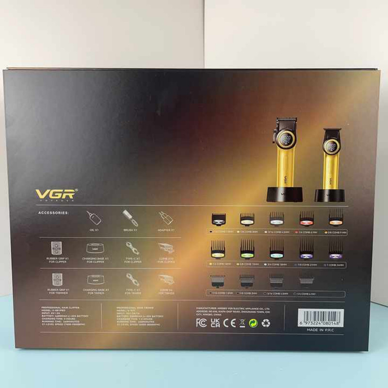 ماشین اصلاح موی سر و صورت شارژی وی جی ار مدل v-001 v--977
