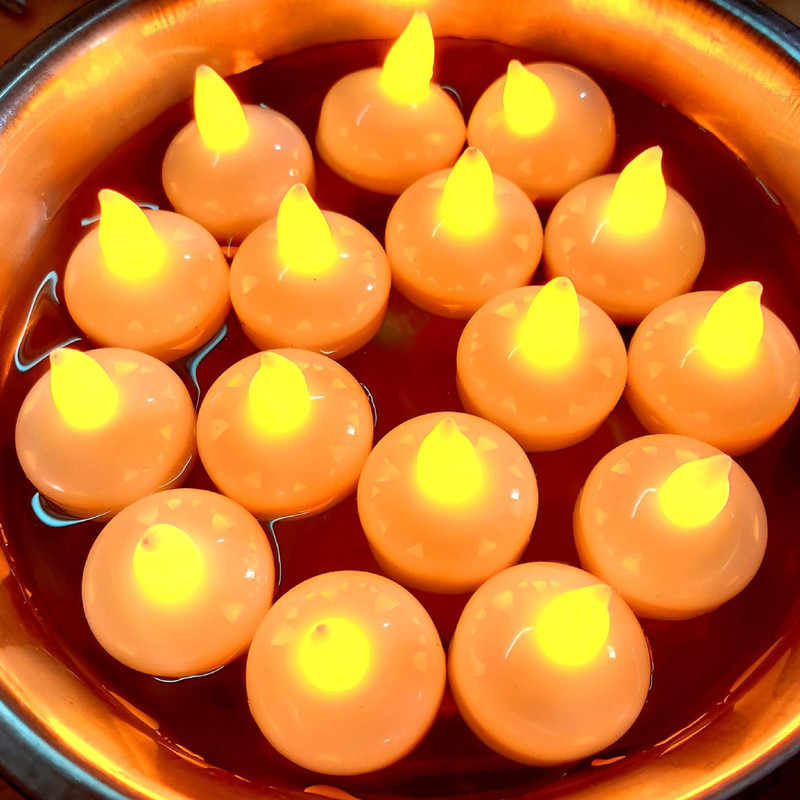 شمع ال ای دی مدل Floating مجموعه 12 عددی