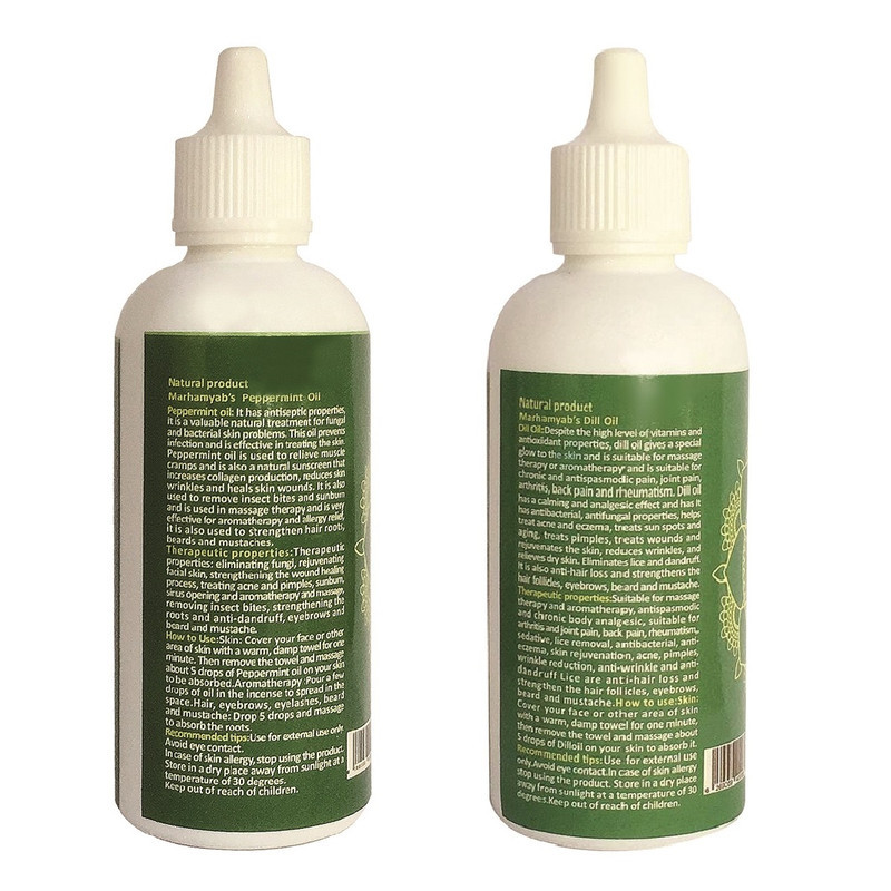 روغن تقویت کننده مو، مژه و ابرو مرهم یاب مدل شوید و نعنا فلفلی حجم 80 میلی لیتر مجموعه 2 عددی