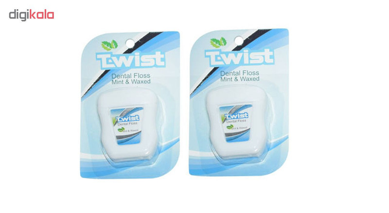 نخ دندان تویست مدل Mint And Waxed بسته 2 عددی