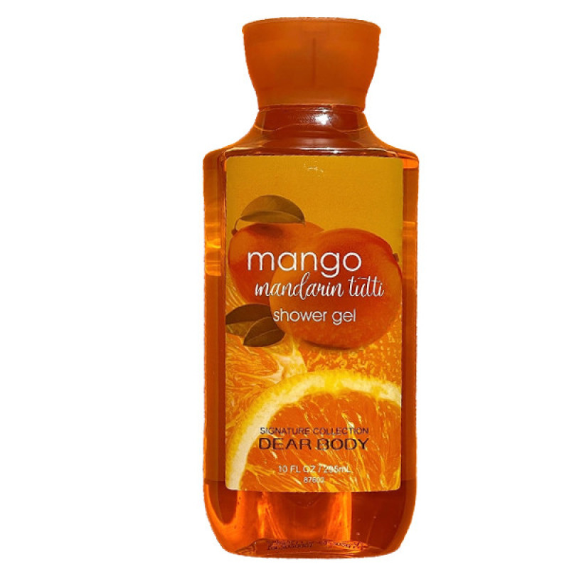 ژل شستشو بدن دیر بادی مدل mango  با رایحه شیرین و خنک مناسب برای انواع پوست حجم 295 میلی لیتر