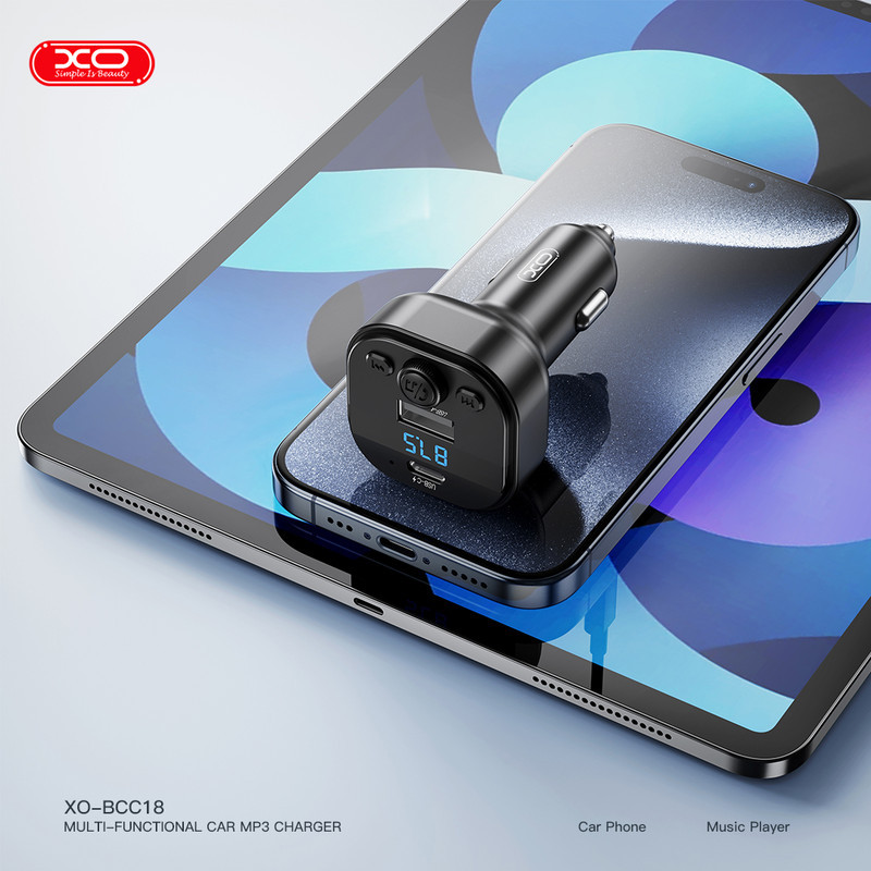پخش‌کننده اف ام و شارژر فندکی خودرو ایکس او مدل BCC18