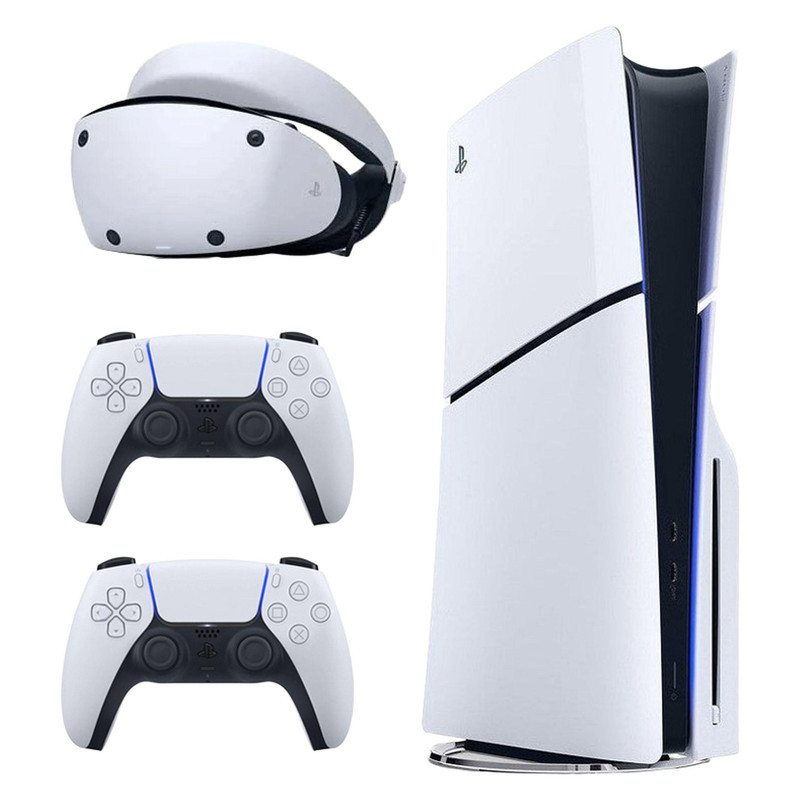 کنسول بازی سونی مدل PlayStation 5 Slim ظرفیت 1 ترابایت ریجن 2016A اروپا به همراه دسته اضافی و هدست VR2