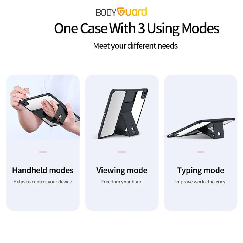 کاور بادیگارد مدل Kickstand مناسب برای تبلت اپل iPad Pro 13 inch 2024 M4  iPad Pro 13 inch 2025 M5