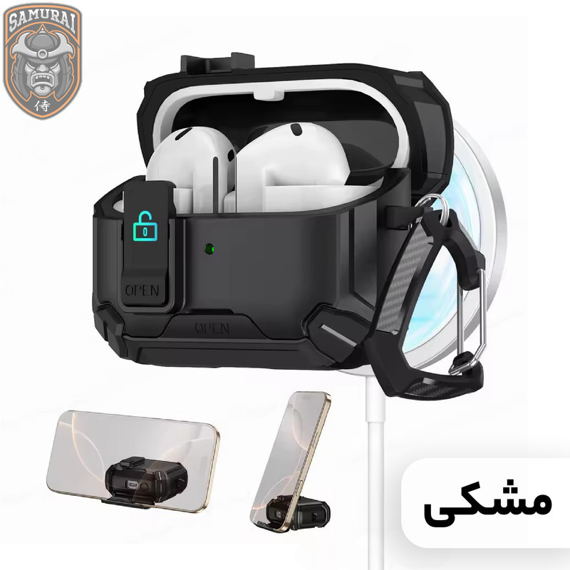 کاور سامورایی مدل Quad-37 مناسب برای کیس هدفون سامسونگ Galaxy Buds 3 Pro  Buds 3  Buds 3 FE