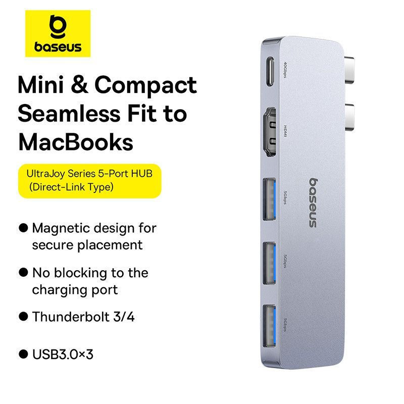 هاب 5 پورت USB-C بیسوس مدل UltraJoy Series BS-OH180