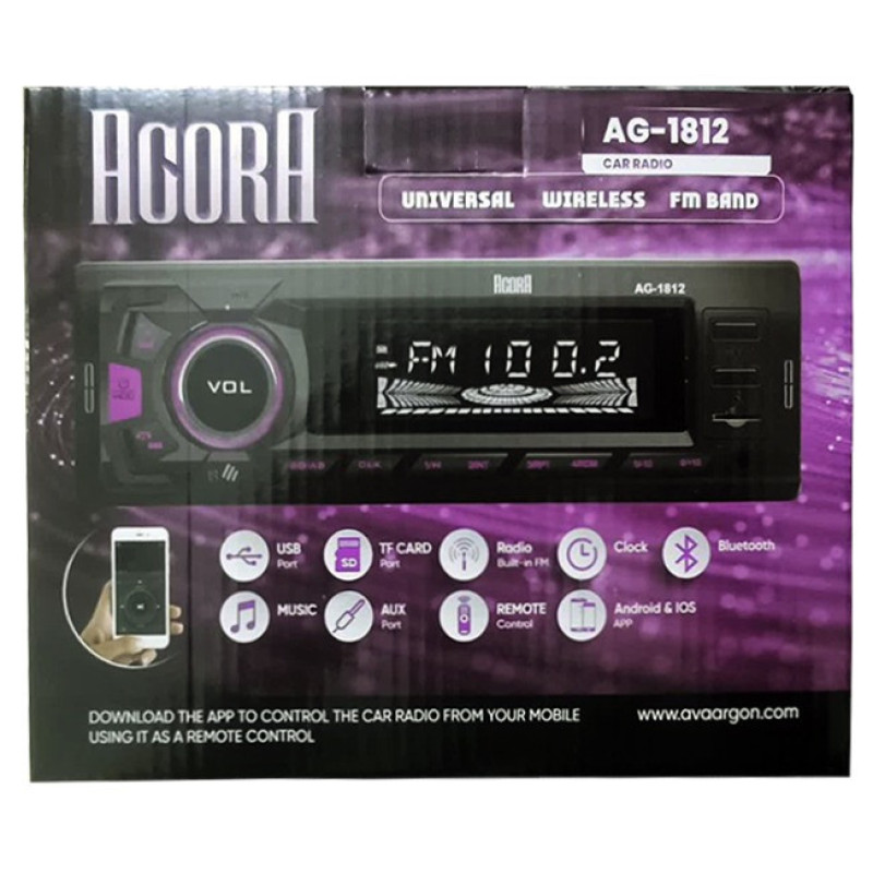 پخش کننده خودرو آگورا مدل AG-1812