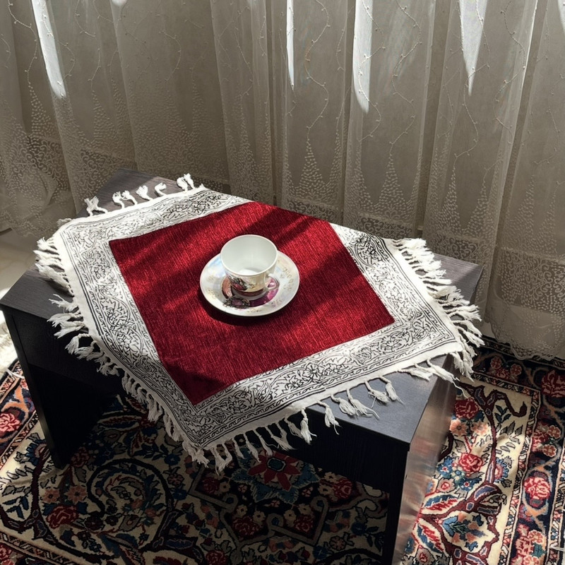 رومیزی مدل مخمل سایز 40x40 سانتی‌متر