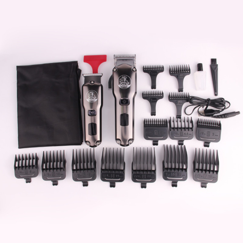 ماشین اصلاح موی سر و صورت وی جی ار مدل V-675 مجموعه 2 عددی