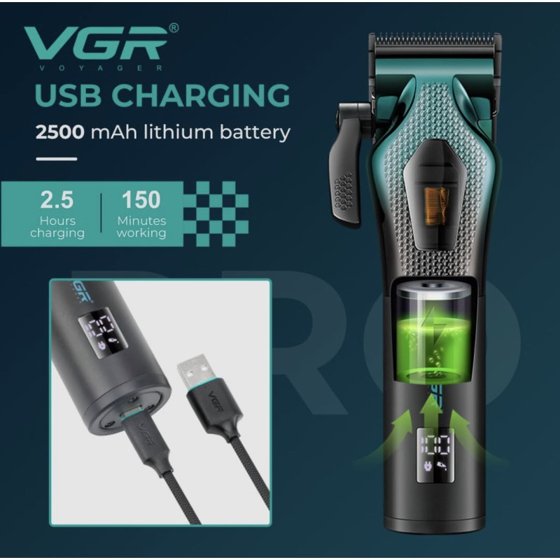 ماشین اصلاح موی سر و صورت شارژی وی جی آر مدل  V-271