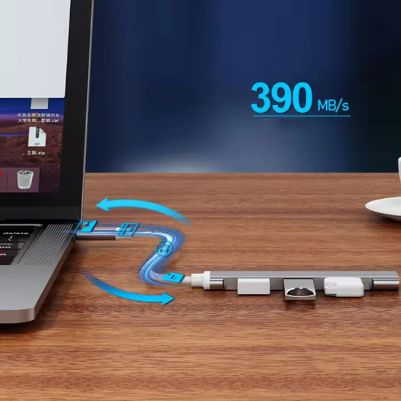 هاب 4 پورت USB-C اکی یس مدل 4IN1 TYPE-C