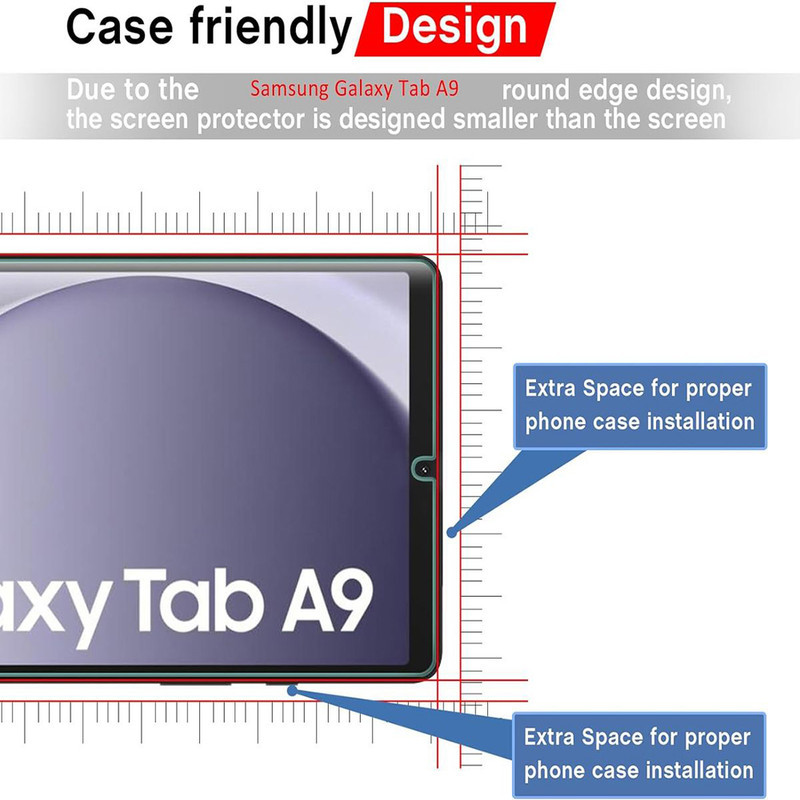 محافظ صفحه نمایش شیشه ای مدل RMS - SUX مناسب برای تبلت سامسونگ Galaxy Tab A9