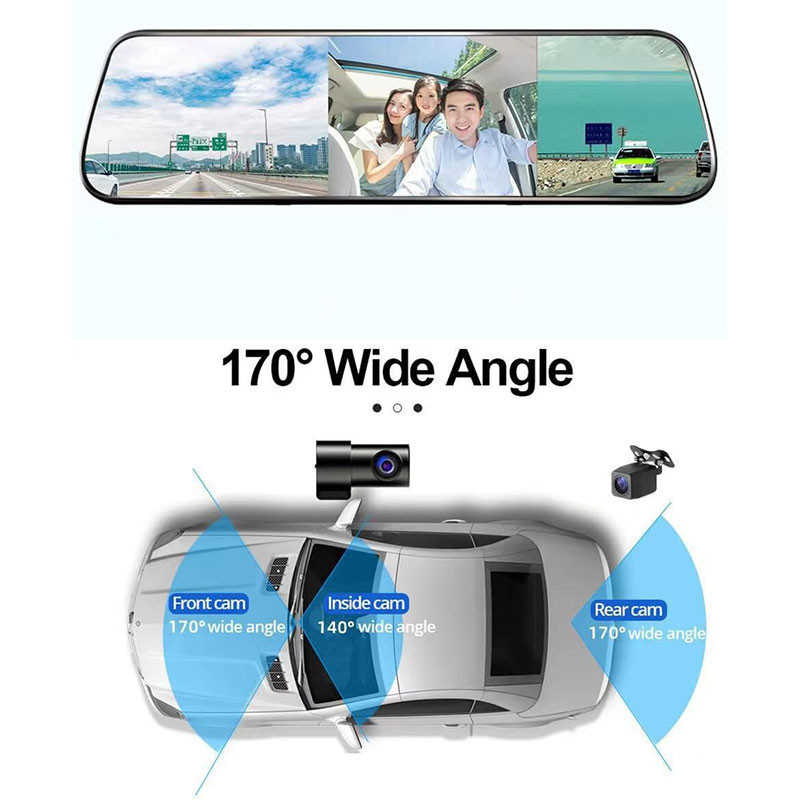دوربین فیلم برداری ثبت وقایع خودرو مدل آینه‌ای لمسی RoadLens-WS8