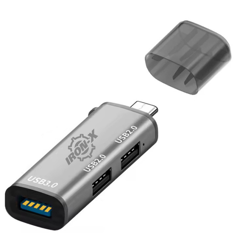 هاب 3 پورت USB 3.0 آیرون ایکس مدل TYPEC HUB300