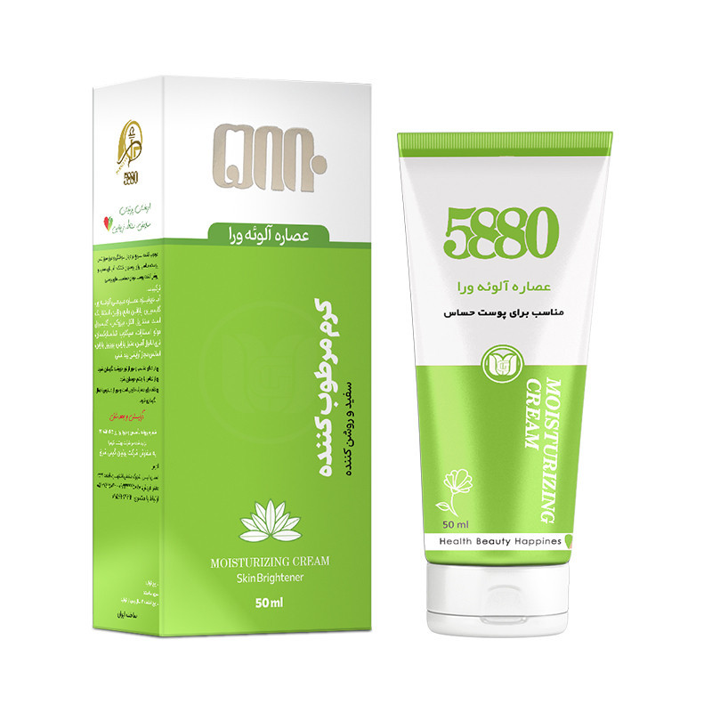 کرم مرطوب کننده دست و صورت 5880 مدل 007 مناسب برای انواع پوست حجم 50 میلی لیتر