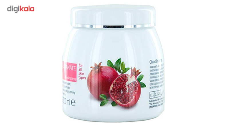 کرم صورت آبرسان و شفاف کننده کلیون مدل Pomegranate Juice Face Cream حجم 300میلی لیتر