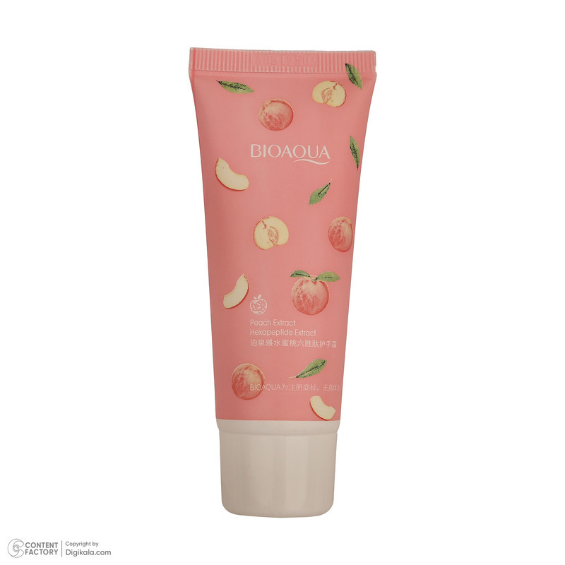 کرم مرطوب کننده دست بی آکوا مدل Peach مناسب برای انواع پوست وزن 30 گرم