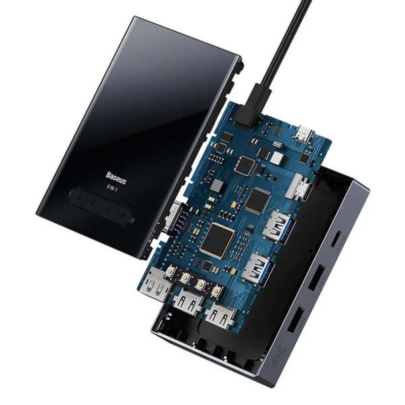 هاب USB-C هشت پورت باسئوس مدل WKYY030413