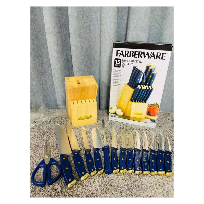 سرویس چاقو آشپزخانه 15 پارچه مدل Farberware