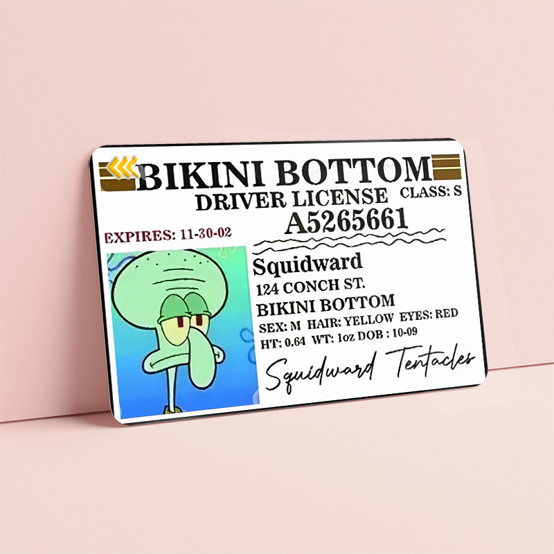استیکر کارت کارنیکا طرح باب اسفنجی spongbob بسته 6 عددی