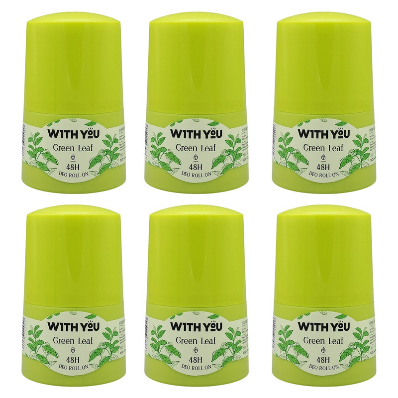 رول ضد تعریق زنانه ویت یو مدل GREEN LEAF حجم 50 میلی لیتر مجموعه 6 عددی