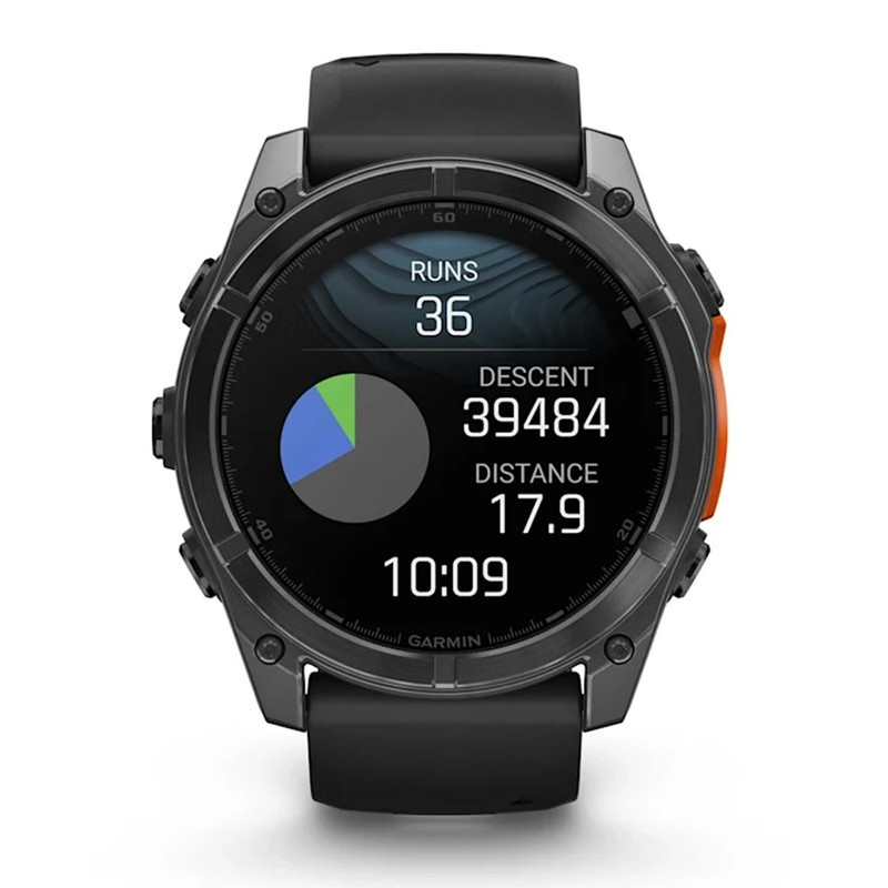 ساعت هوشمند 51 میلی‌متری گارمین مدل Fenix 8 Amoled Sapphire با بند سیلیکونی