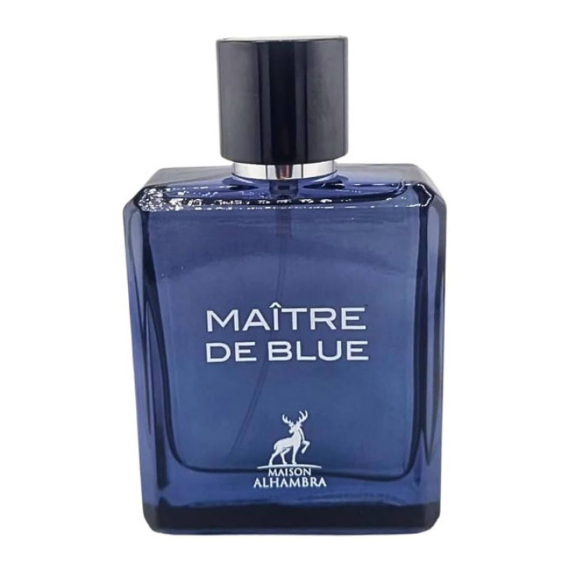 ادو پرفیوم مردانه الحمبرا مدل MAITRE DE BLUE با رایحه خنک حجم 100 میلی لیتر