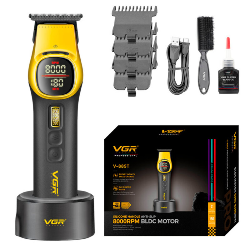 ماشین اصلاح موی سر و صورت شارژی وی جی ار مدل V-885T
