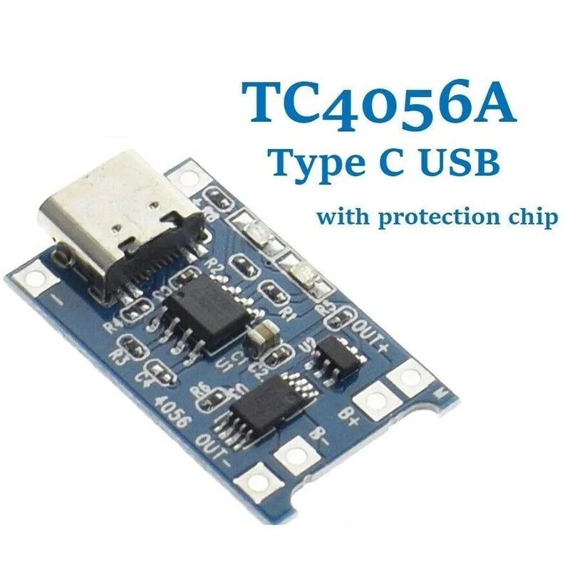 ماژول شارژ باتری لیتیومی مدل TP-4056TYPEC بسته 3 عددی