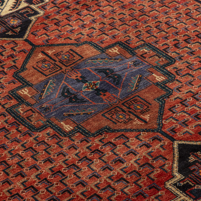 فرش دستبافت شش متری طرح کردی کد 9.38.183