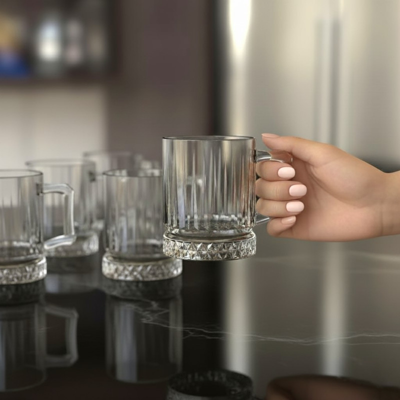 لیوان شیشه و بلور اصفهان مدل ونیز بسته 6 عددی