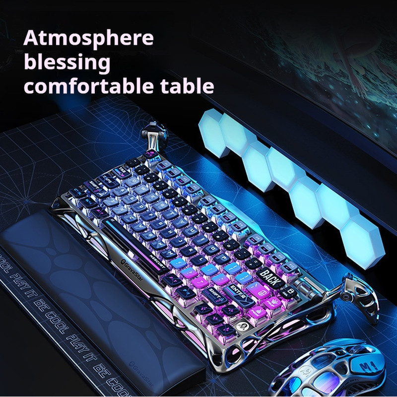 کیبورد مخصوص بازی گراوا استار مدل  Mercury K1 Pro Cyberpunk