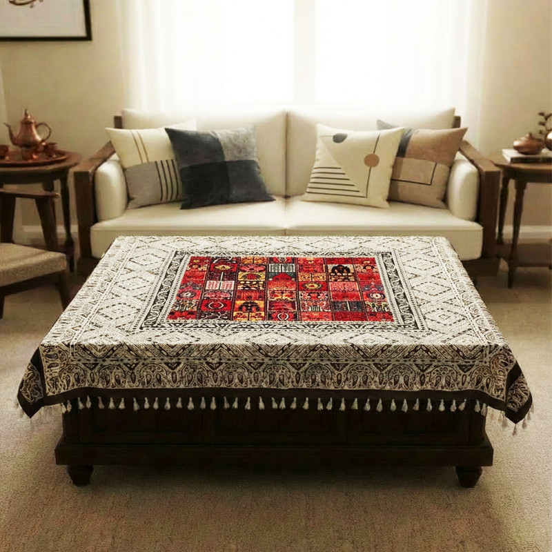 رومیزی مخمل مدل گلیم