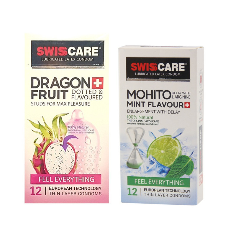 کاندوم سوئیس کر مدل Mohito DRAGON FRUIT مجموعه 2 عددی