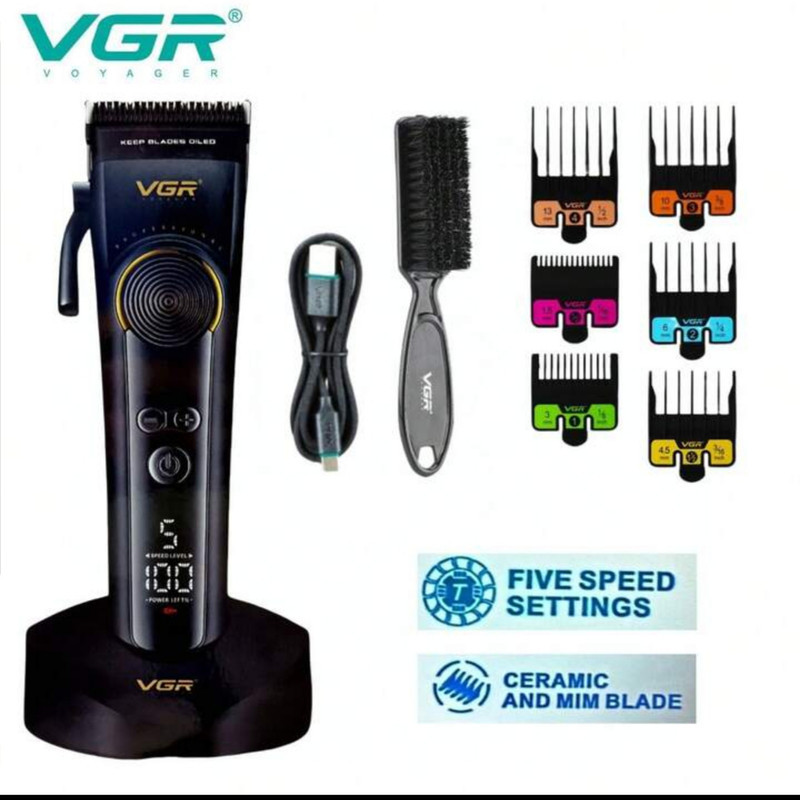 ماشین اصلاح موی سر و صورت شارژی وی جی ار مدل V-199