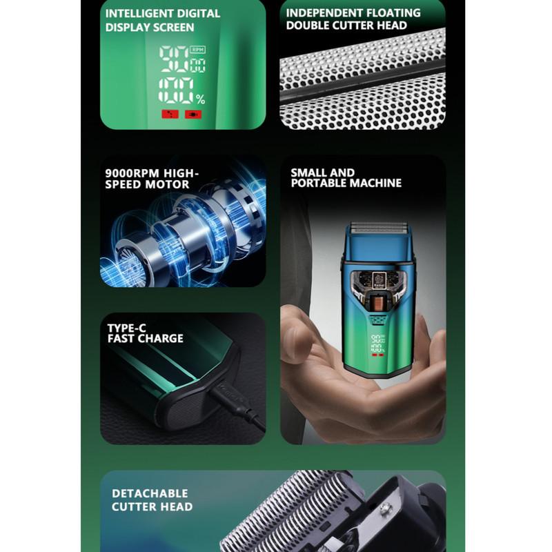 ماشین اصلاح موی صورت شارژی کیمی مدل KM-T400