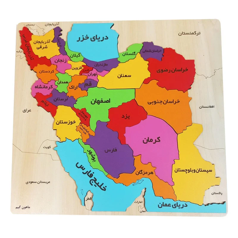پازل آموزشی مدل نقشه ایران کد PM01