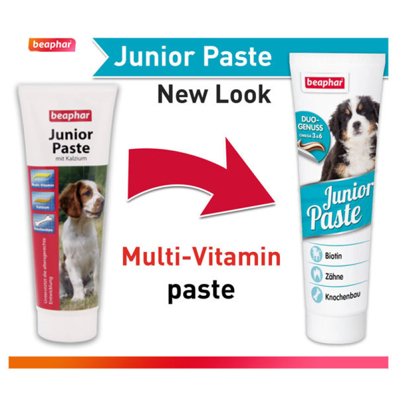 خمیر مولتی ویتامین و کلسیم توله سگ بیفار مدل Beaphar Junior Paste وزن 100 گرم