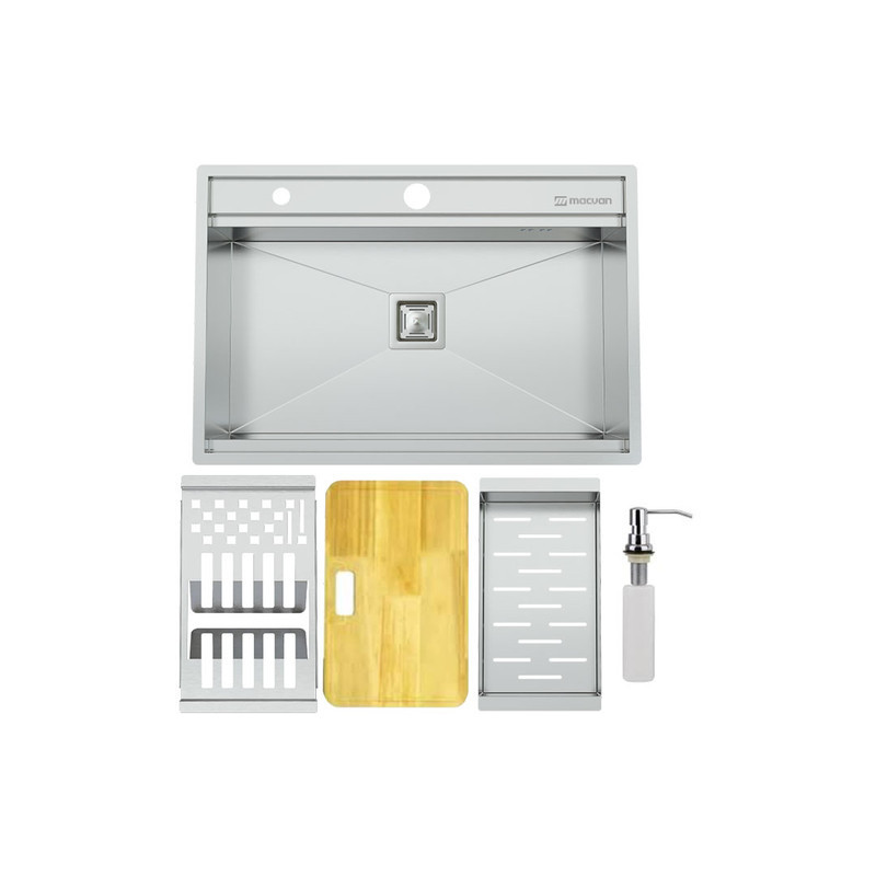 سینک ظرفشویی استیل توکار یک لگنه مکوان مدل MS74-Max