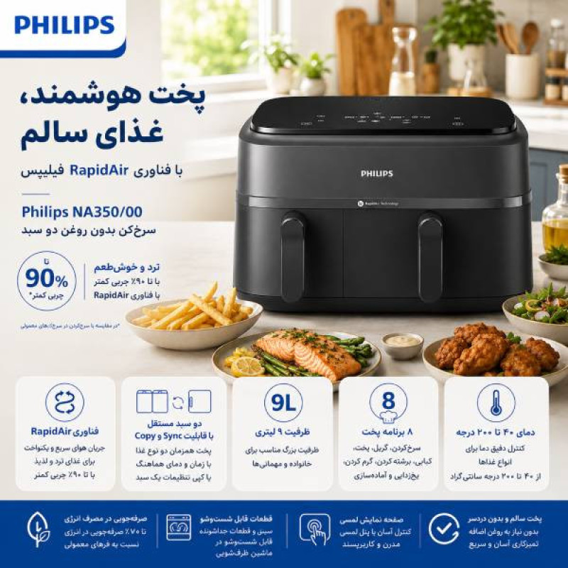 هواپز 9 لیتر فیلیپس مدل NA35000
