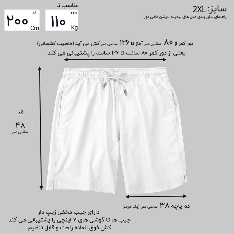 شلوارک راحتی مردانه مامی دوز مدل ردتنبل