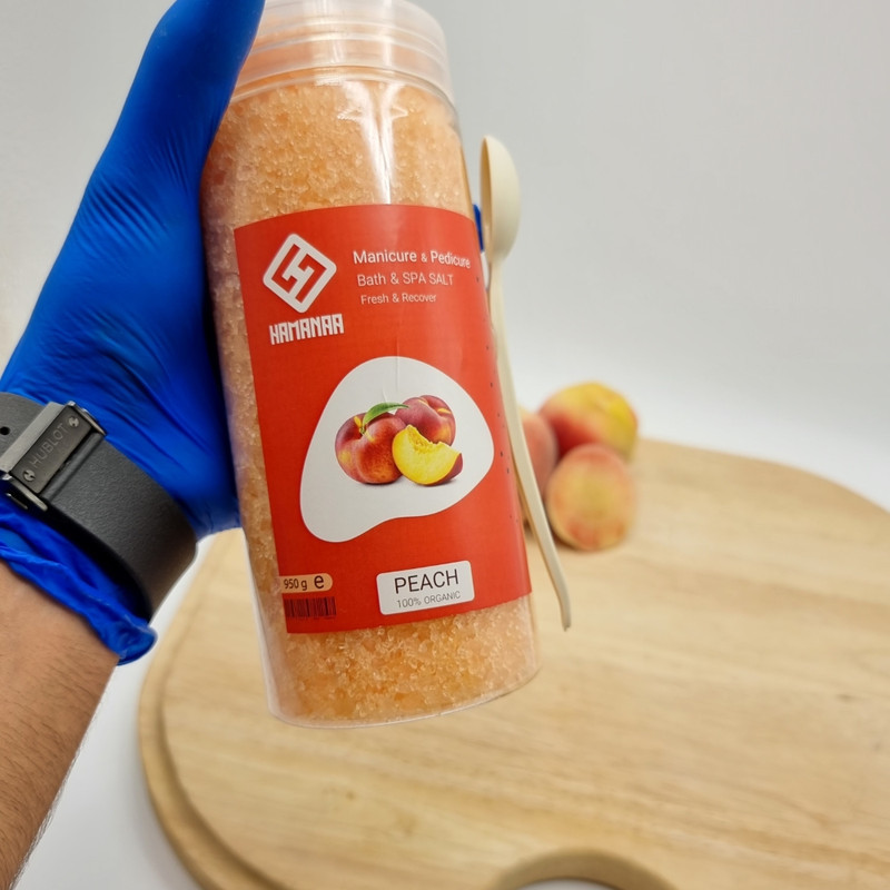 نمک حمام هامانا مدل Peach وزن 950 گرم