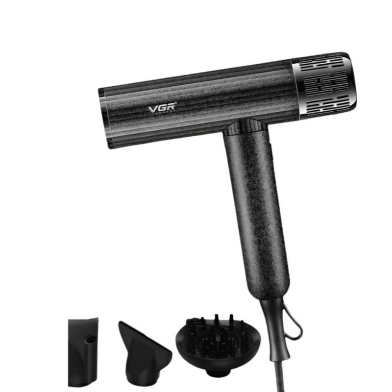 ماشین اصلاح موی سر و صورت شارژی وی جی ار مدل V-640 S4 4in1 به همراه سشوار مجموعه 4 عددی