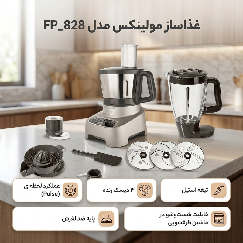 غذاساز مولینکس مدل FP_828