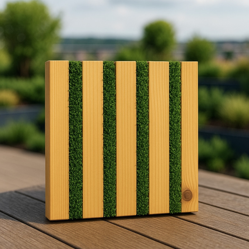 کفپوش مدل تایل ترمو و چمن مصنوعی سایز 30*30 سانتی متر بسته 9 عددی