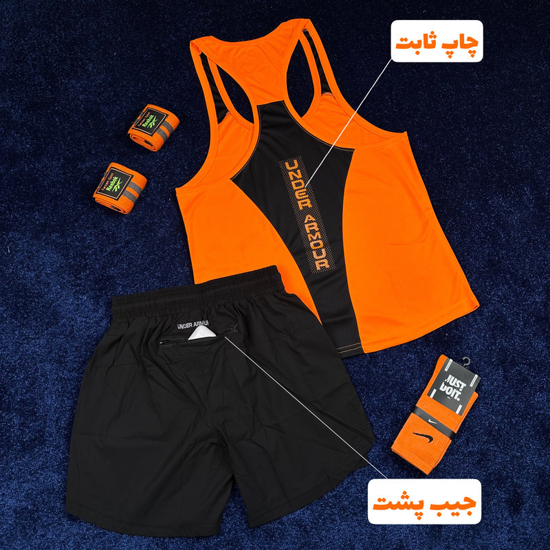 ست تاپ و شلوارک ورزشی مردانه مدل Un-785 با جنس تنفس پذیر